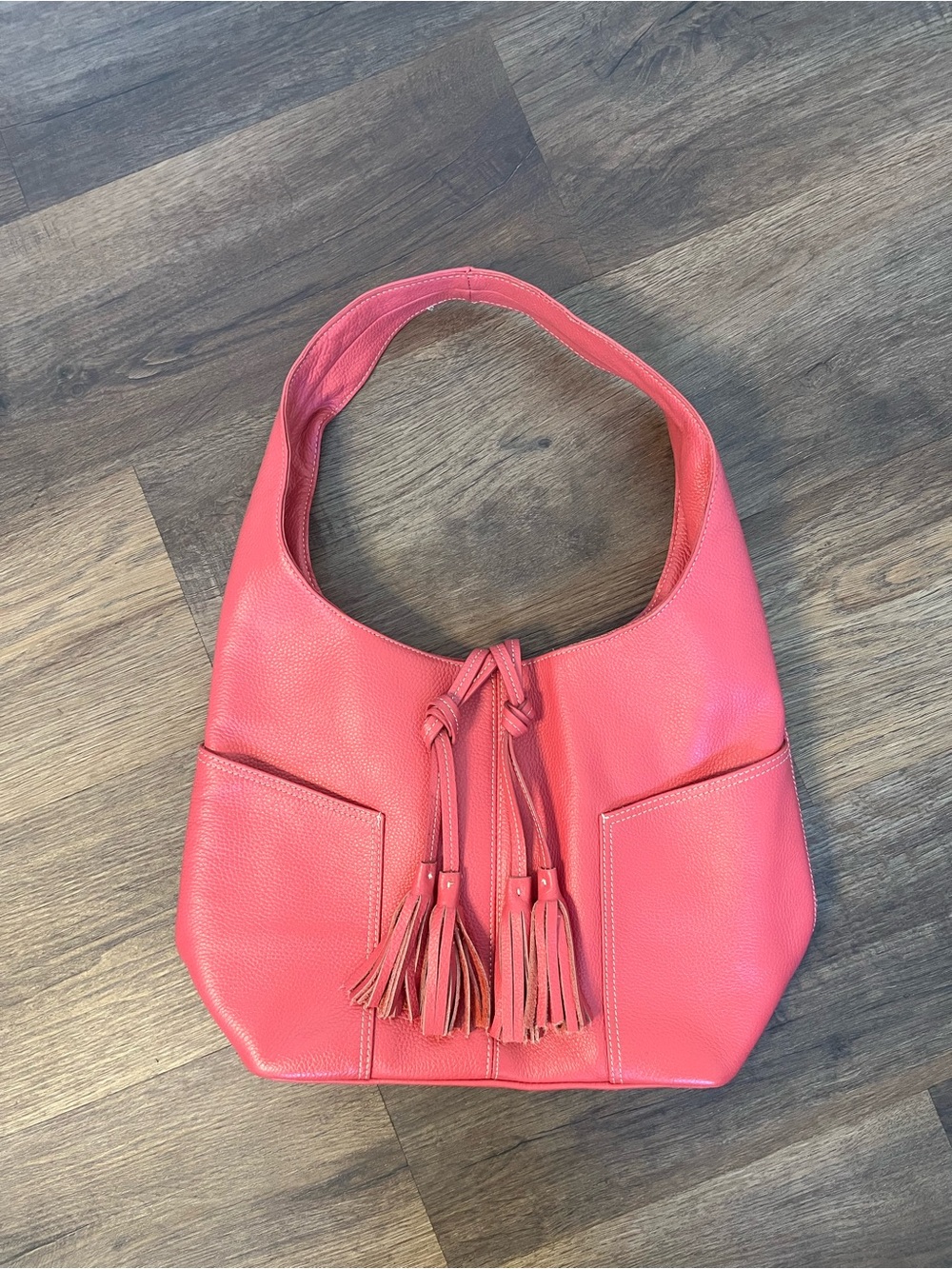 Laggo Havana Slouchy Shoulder Bag Pebbled Leather Barbie Pink Rare Color🩷